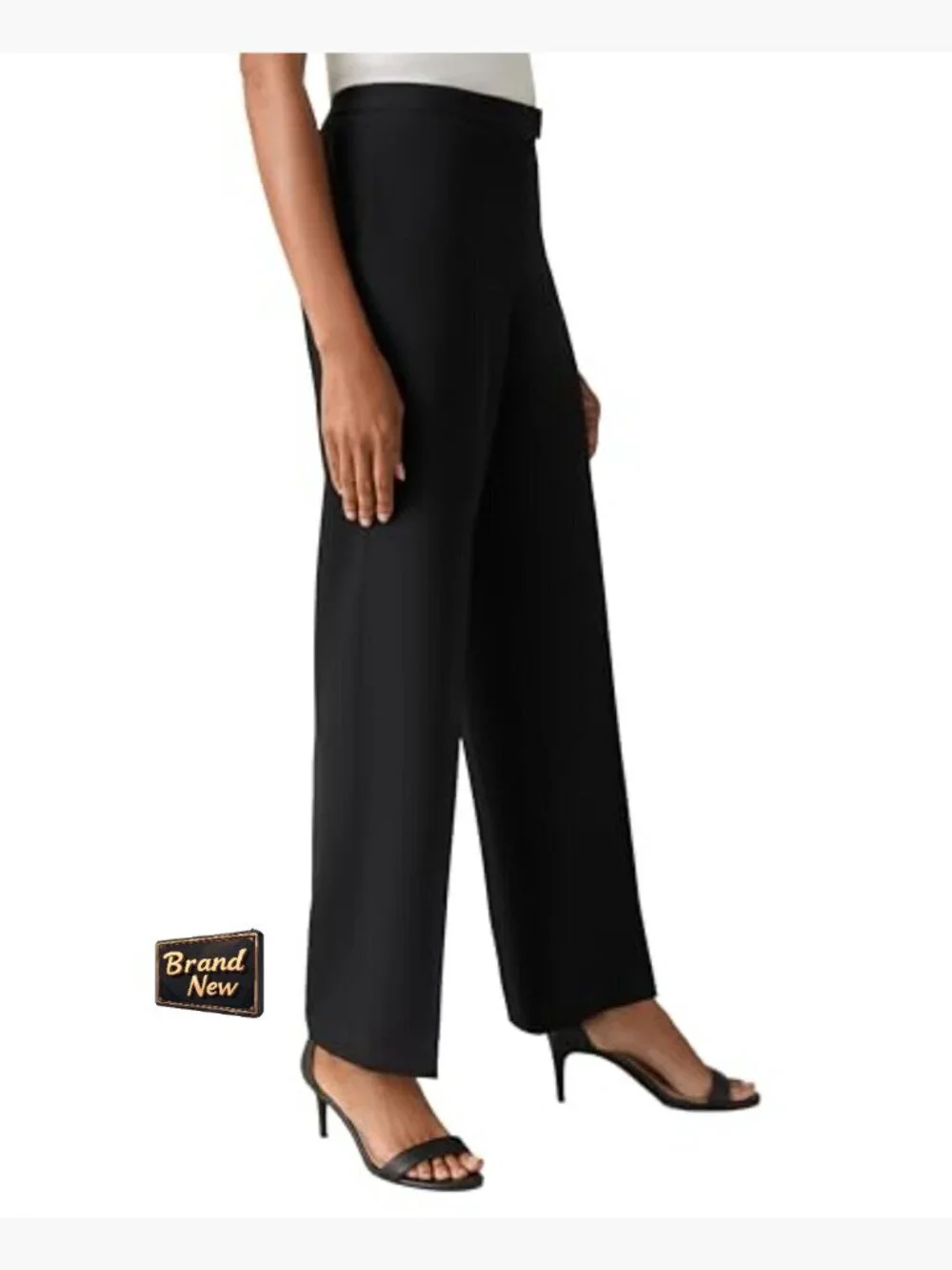 Tab Front Trousers – Stretch Crepe, Wrinkle-Resistant, 31